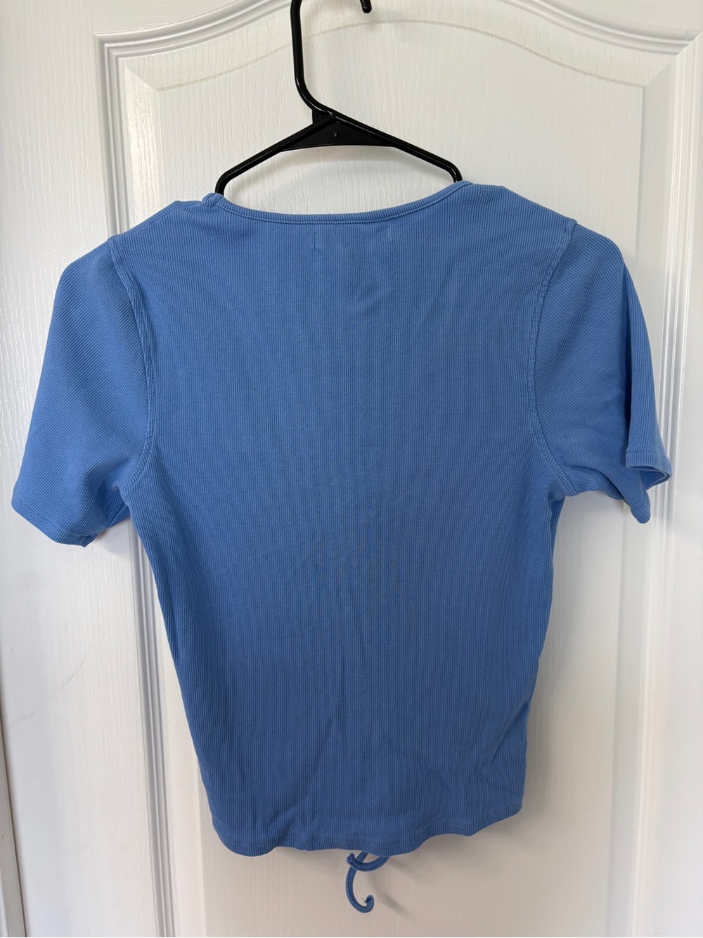 Threadbare Blue Cropped Ruched Top Size US 6 - Picture 5 of 5